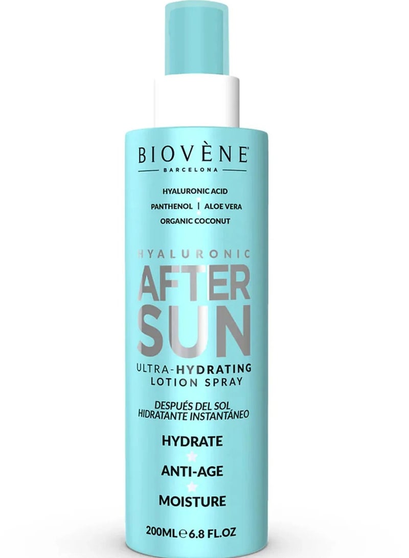 Biovene Barcelona Hyaluronic After Sun Ultra-Hydrating Lotion Spray 200 ml - Image 1