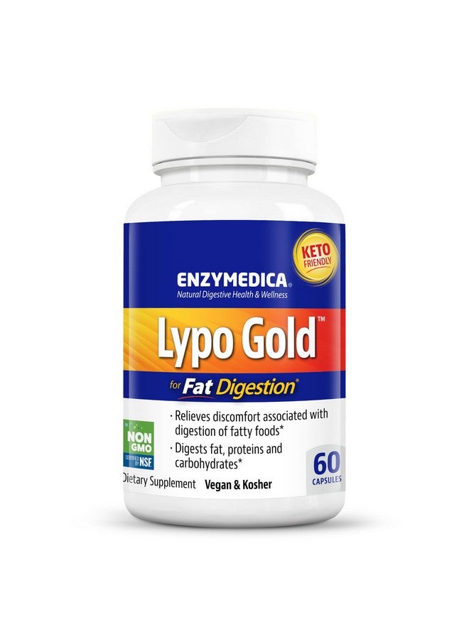 إنزيميديكا إنزايميديكا ليبو جولد، إنزيمات هضمية لهضم الدهون، تُخفف الغازات والانتفاخ بسرعة، 60 قرصًا - Image 1