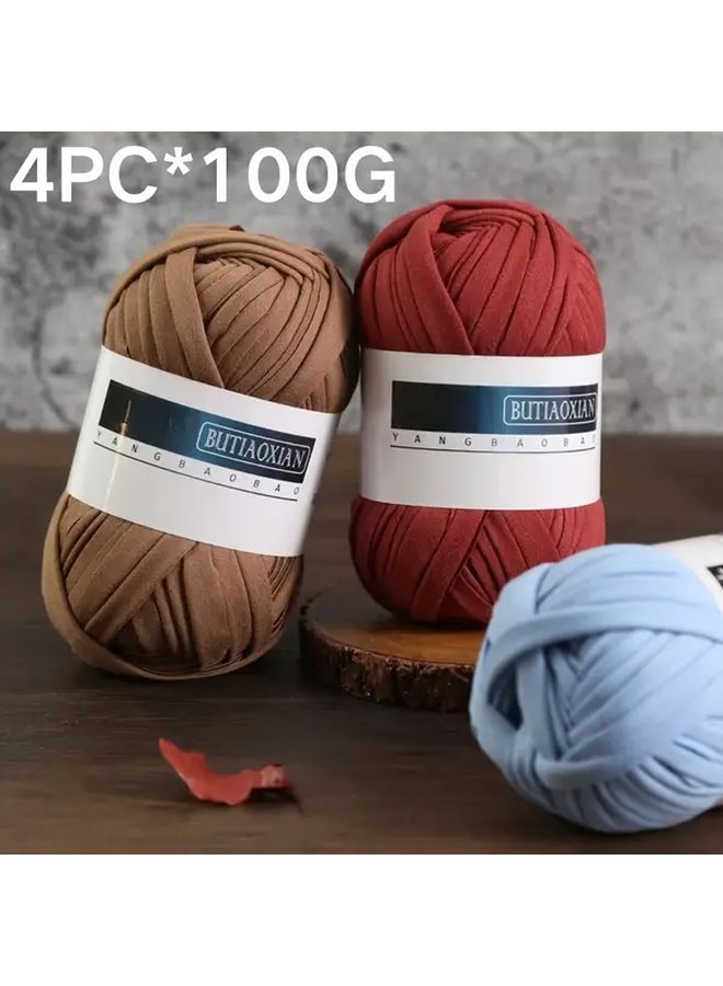Light Grey Polyester Yarn For Crochet Knit DIY Baskets Bags Blankets Hats Scarves - Image 2