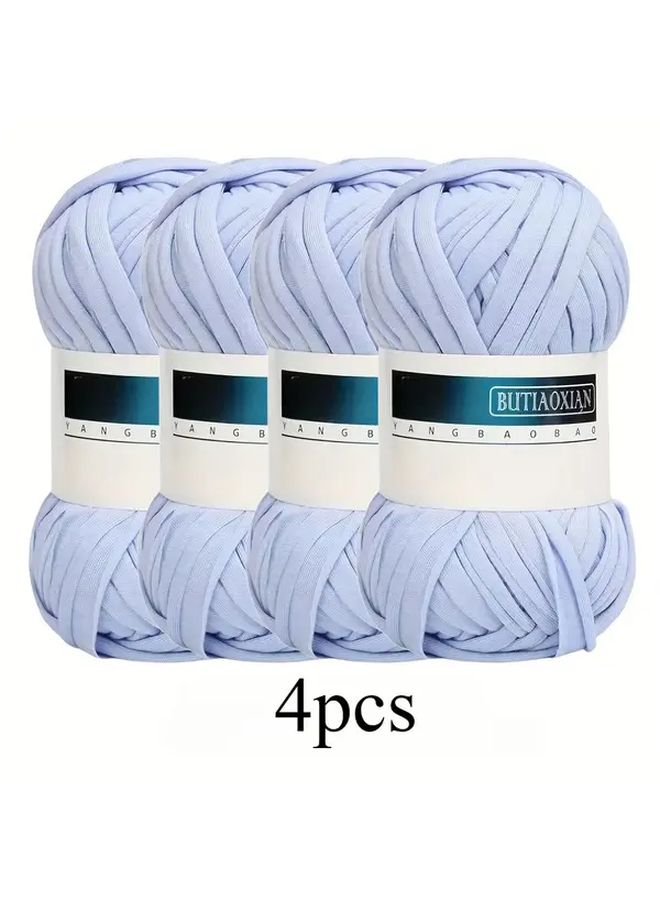 Light Grey Polyester Yarn For Crochet Knit DIY Baskets Bags Blankets Hats Scarves - Image 1