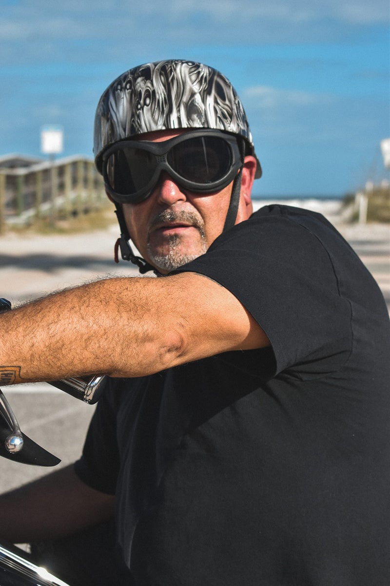 Global Vision Big Ben Motorcycle Goggles with Black Frames + Smoke Lenses - Image 3
