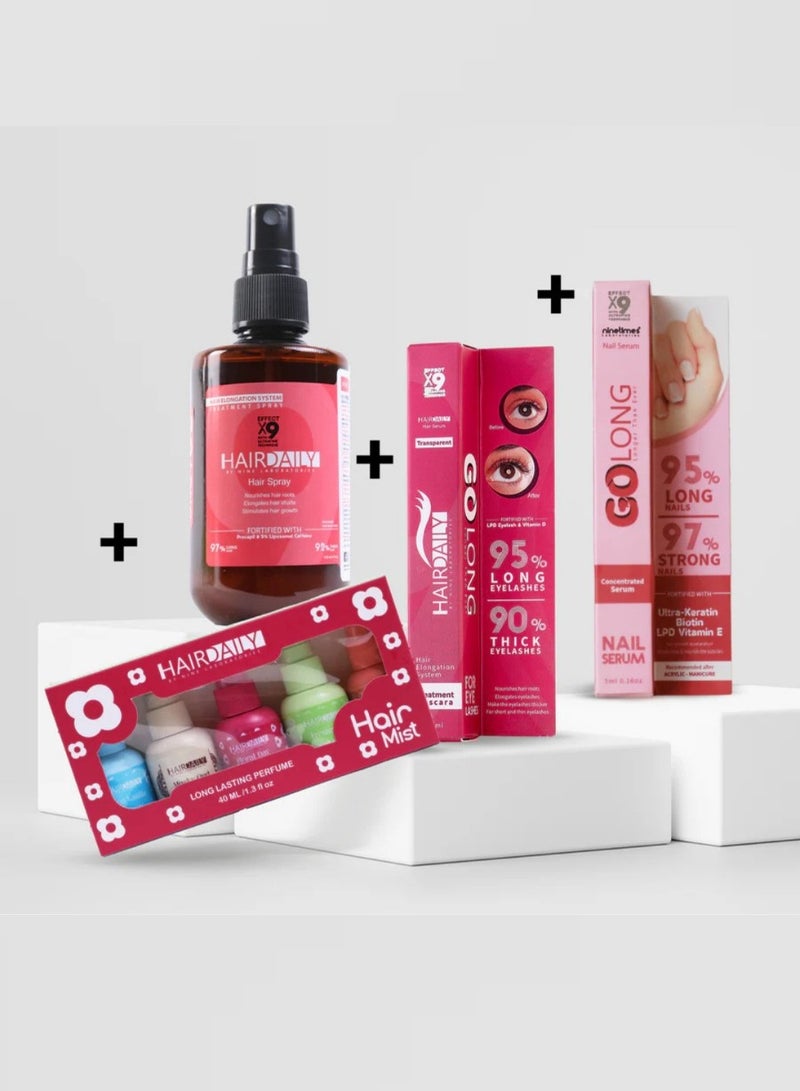 هاير دايلي روتين متكامل لإيقاف تساقط الشعر وتكثيفه مع تقوية وتطويل الأظافر - Image 1