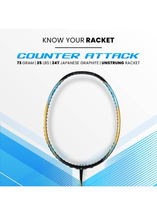 Apacs apacs Counter Attack Yellow Unstrung Badminton Racquet  (Pack of: 1, 73 g)  - Image 2