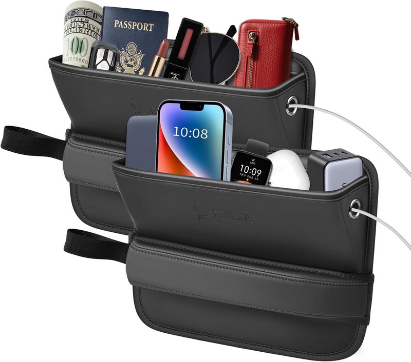 FLORICH Car Seat Gap Filler Organizer, 2-in-1 Seats Gap Filler Organizer and Storages Between Seat Car Gap Filler, Car Organizer Front Seat Universal Fit for Car SUV Truck Black 1 Pack - Image 1