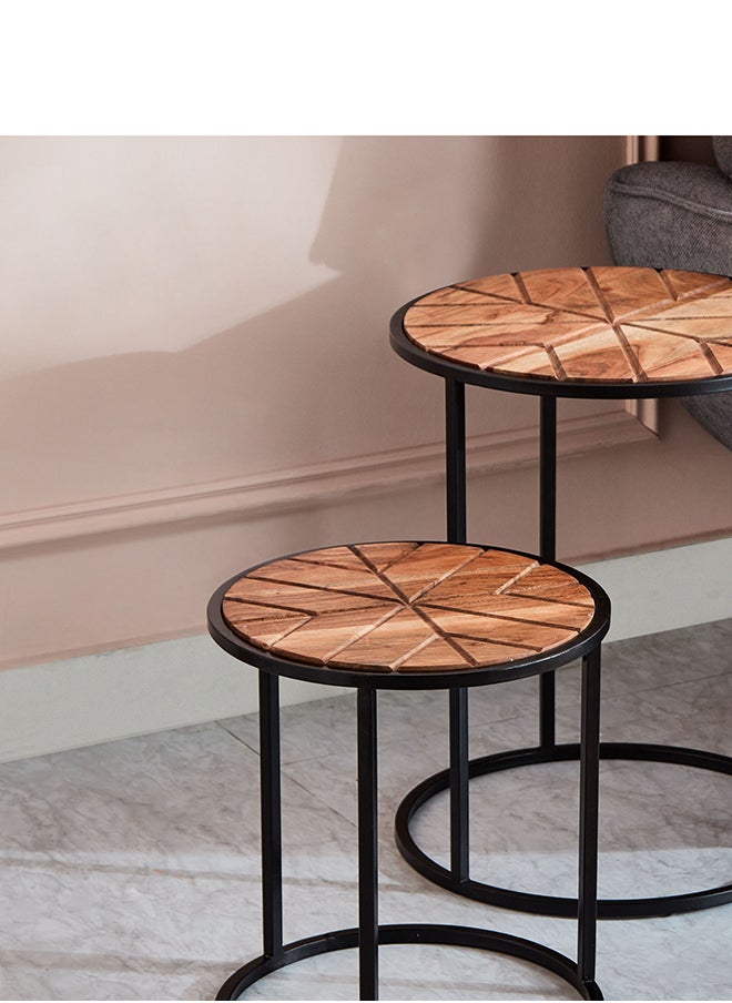 Home Box - Swathe 2-Piece Nesting Table Set 40x50x40 cm - Image 1