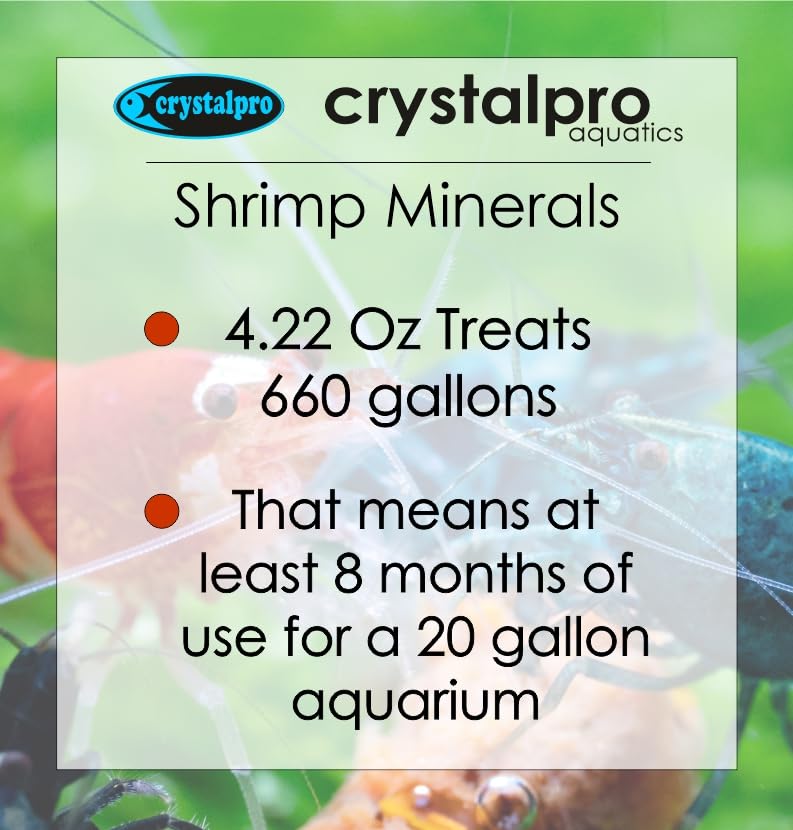Crystalpro Shrimp Minerals 4.2 Oz â€“ Liquid Aquarium Salt & Trace Elements for Freshwater Shrimp Tanks â€“ Supports Caridina & Neocaridina â€“ Molting & Breeding Additive â€“ Invertebrate Tank Conditioner - Image 3