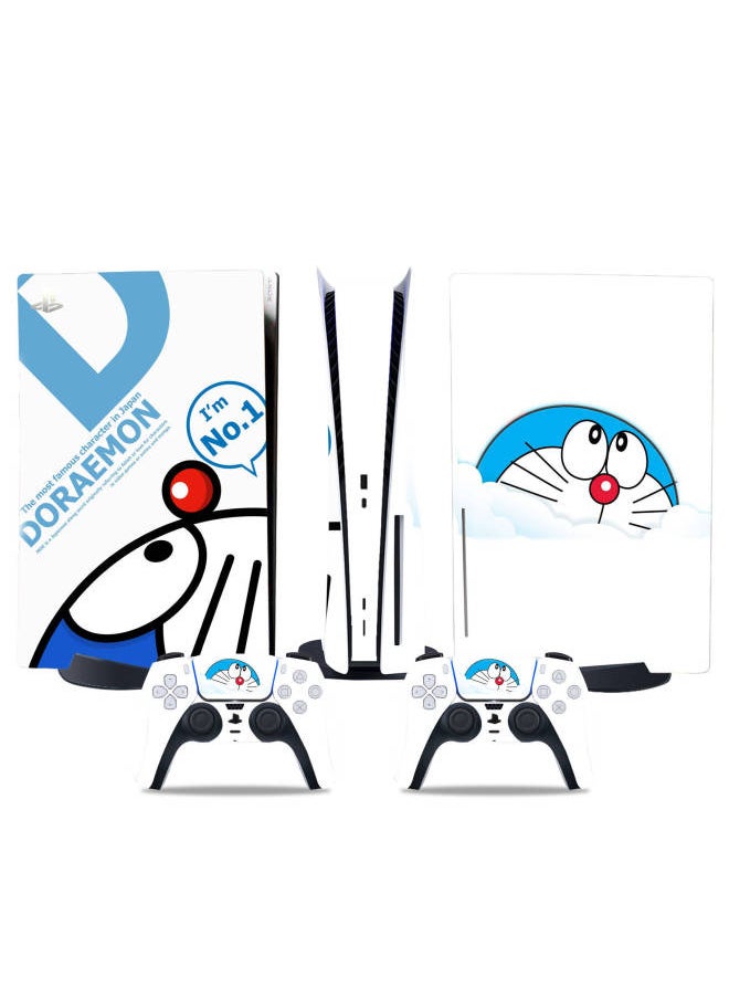 Generic PS5 CD-ROM Version Sticker PS5 Digital Version Of The Main Machine Handle Sticker Pikachu Doraemon Support A Generation Of Hair-Color:Yellow DiskPS5-5008  - Image 2