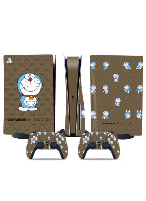 PS5 CD-ROM Version Sticker PS5 Digital Version Of The Main Machine Handle Sticker Pikachu Doraemon Support A Generation Of Hair-Color:Yellow DiskPS5-5008