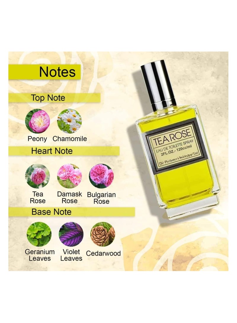 تي روز عطر تي روز أو دي تواليت بارفان 56 مل للنساء - Image 2