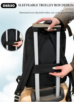 DUNISO Women Backpack Purse, Waterproof Backpack for Girl Woman Black Travel Bookbag Lady Shoulder Bag, Lightweight Ladies Fashion Daily Backpack Anti-theft Casual Daypack  - Image 2