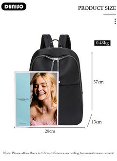 DUNISO Women Backpack Purse, Waterproof Backpack for Girl Woman Black Travel Bookbag Lady Shoulder Bag, Lightweight Ladies Fashion Daily Backpack Anti-theft Casual Daypack  - Image 4