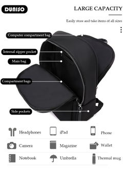 DUNISO Women Backpack Purse, Waterproof Backpack for Girl Woman Black Travel Bookbag Lady Shoulder Bag, Lightweight Ladies Fashion Daily Backpack Anti-theft Casual Daypack  - Image 5