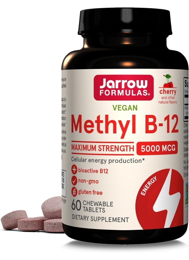 jarrow formulas Jarrow Formulas Methylcobalamin (Methyl B12), Supports Brain Cells, 5000 Mcg, 60 Lozenges  - Image 1