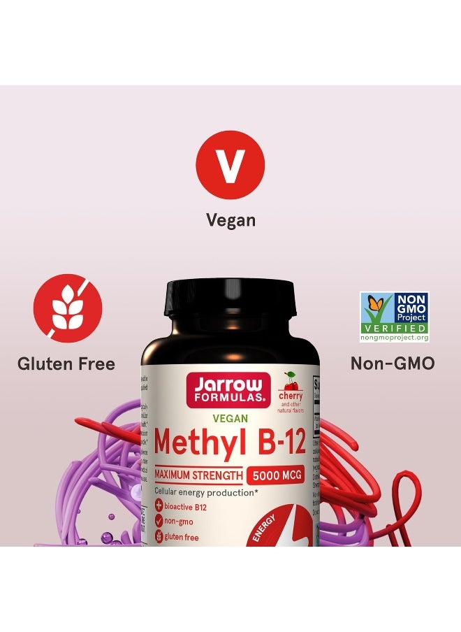 jarrow formulas Jarrow Formulas Methylcobalamin (Methyl B12), Supports Brain Cells, 5000 Mcg, 60 Lozenges  - Image 5