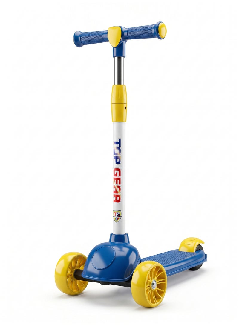 Top Gear Kids 3-Wheel Scooter with Flashing LED Wheels & Adjustable Height (Ages 2-4) - Image 1