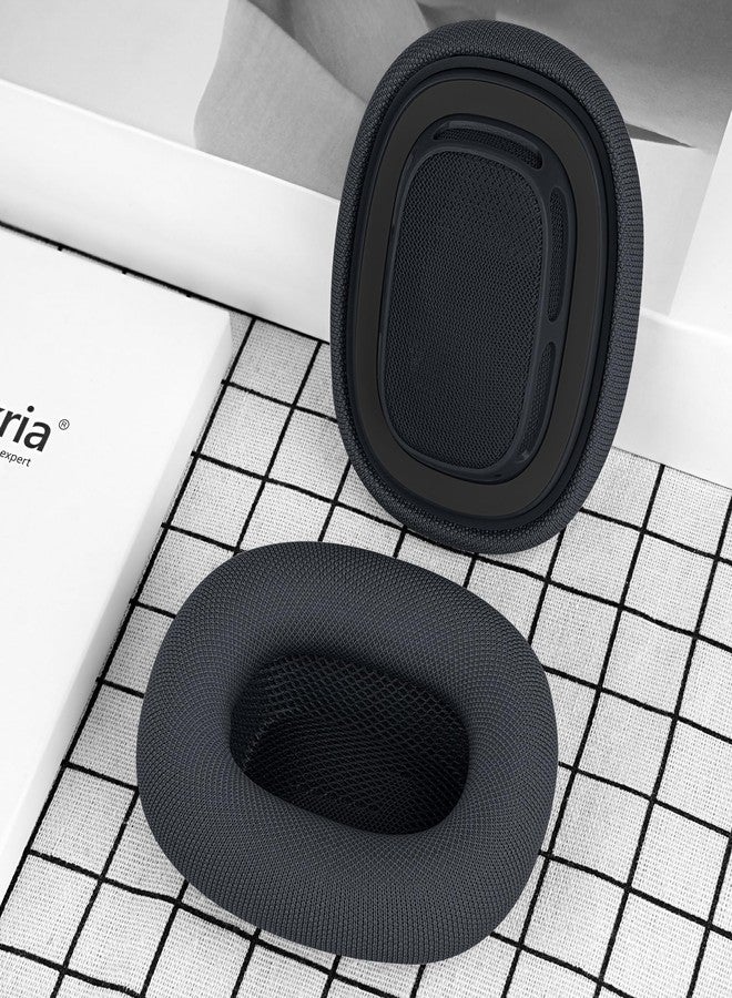 Geekria Comfort Mesh Fabric Replacement Ear Pads Compatible with Apple AirPods MAX (A2096), AirPods MAX2 (A3184) Headphones Ear Cushions, Repair Parts (Midnight) - Image 5
