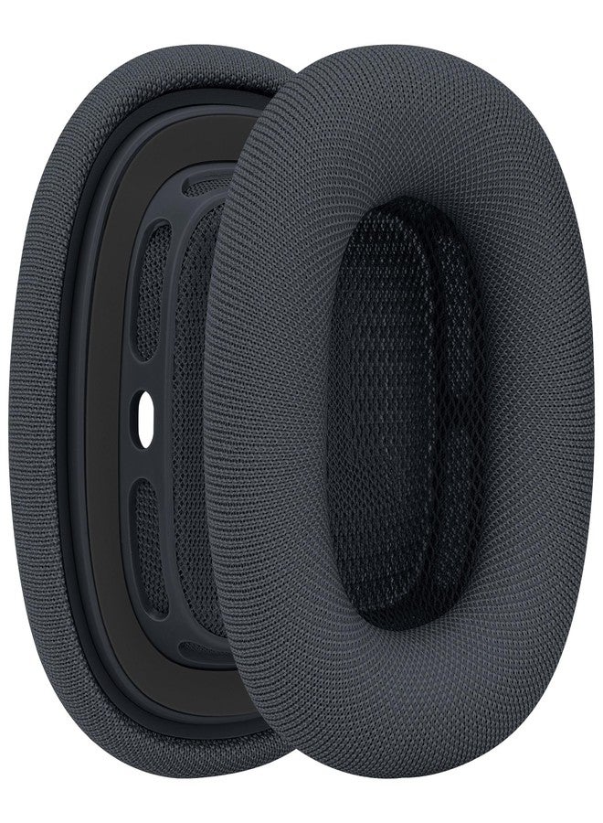Geekria Comfort Mesh Fabric Replacement Ear Pads Compatible with Apple AirPods MAX (A2096), AirPods MAX2 (A3184) Headphones Ear Cushions, Repair Parts (Midnight) - Image 2