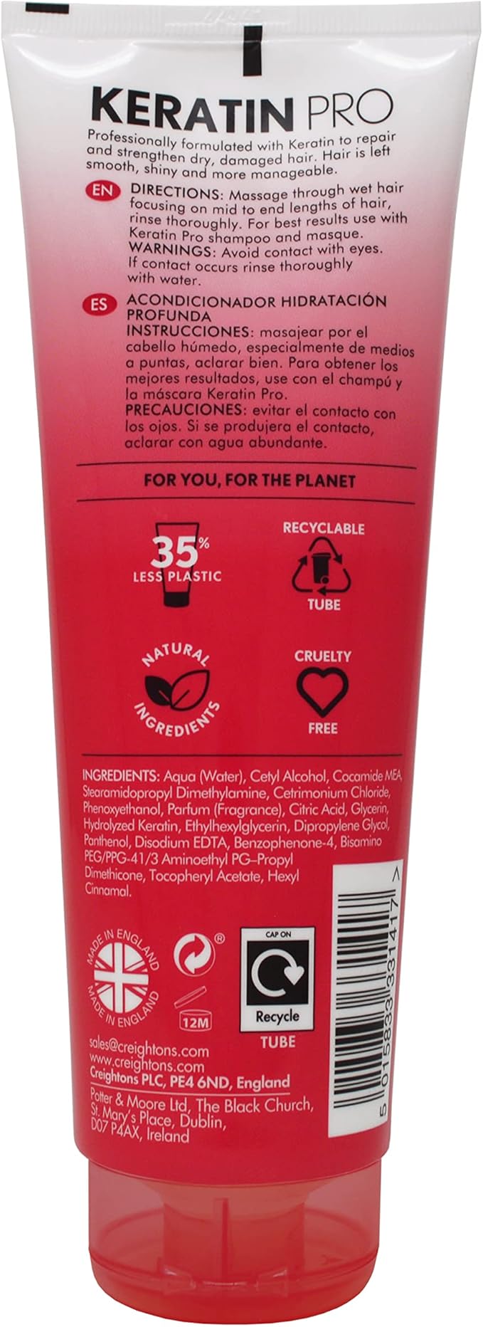 Creightons Pro Keratin Strength Repair Conditioner 250ml Helps Boost Keratin Levels For Silky Smooth More Manageable Hair For Dry Damaged Hair Pack of 2 - Image 2