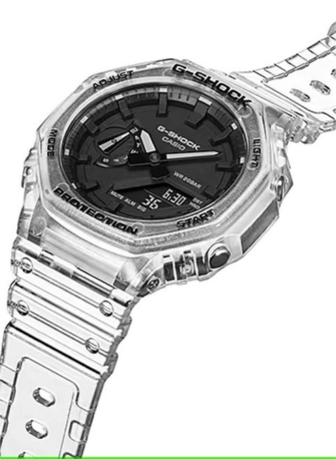 كاسيو ساعة يد كاسيو جي-شوك ​​(Casio G-Shock) تناظرية-رقمية بحزام شفاف - Image 3