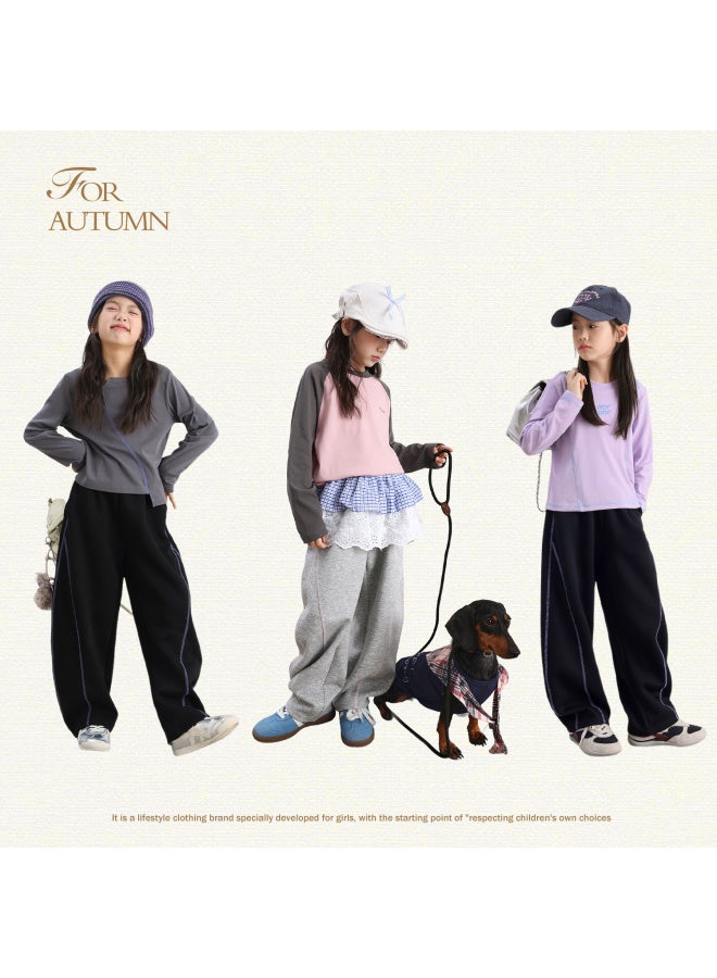 Luson Chen Da Zhu Children's Clothing Girls' Pants Autumn New Casual Trousers Wide-leg Pants For Older Girls And Childre