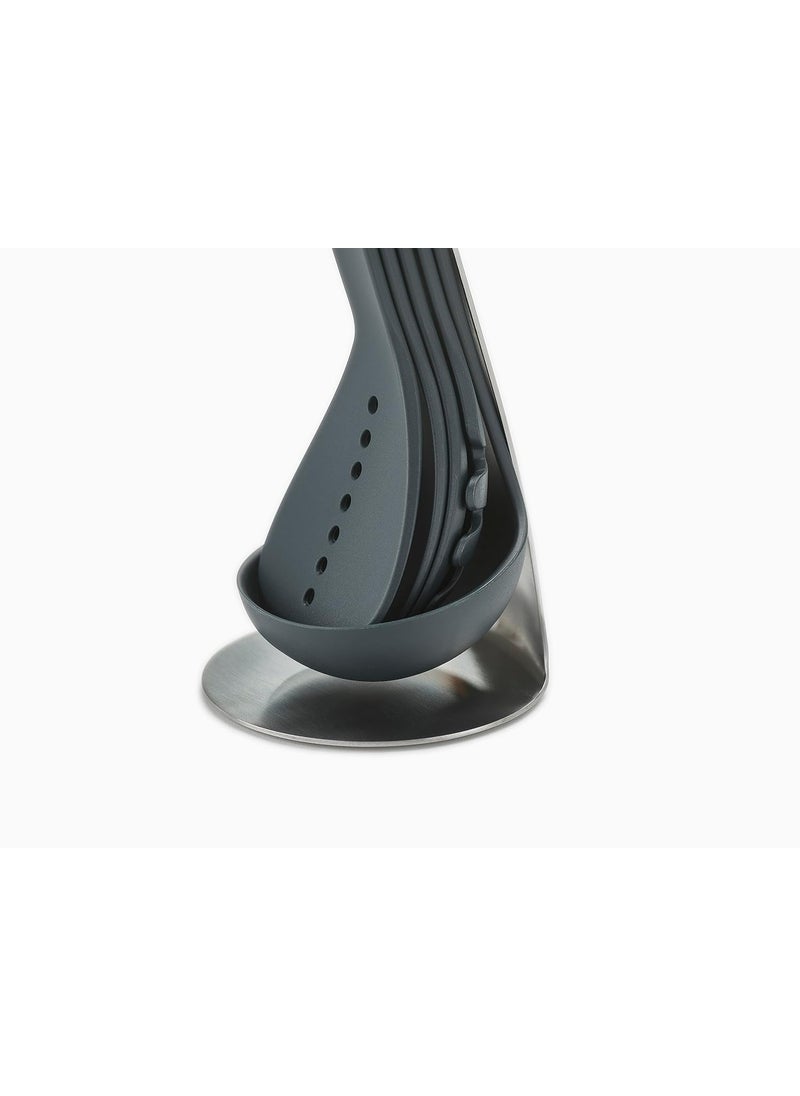 Joseph Joseph Joseph Joseph 95031 Nest 100 Utensils Compact Stacking Kitchen Tool Set with Magnetic Storage Stand Nylon 5Piece Gray  - Image 3
