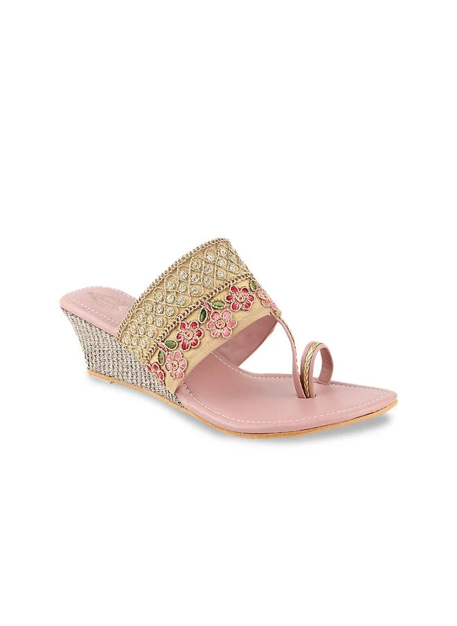 Shoetopia Shoetopia Girls Ethnic Embellished Wedges