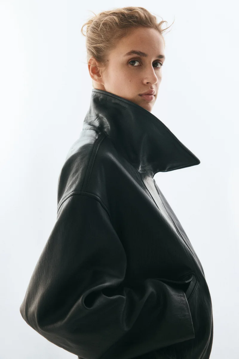 H&M  Oversized leather jacket for Women | Best Price UAE