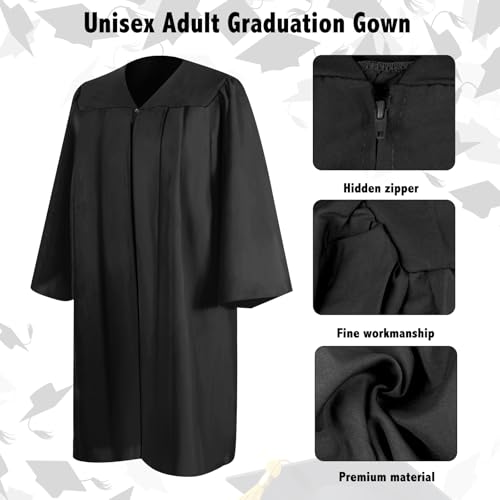 Mukum Kindergarten Graduation Cap and Gown Set with 2025 Charms Tassel Matte Woven Graduations Cap and Gown for Kid Preschool Kindergarten Black-30 - Image 4