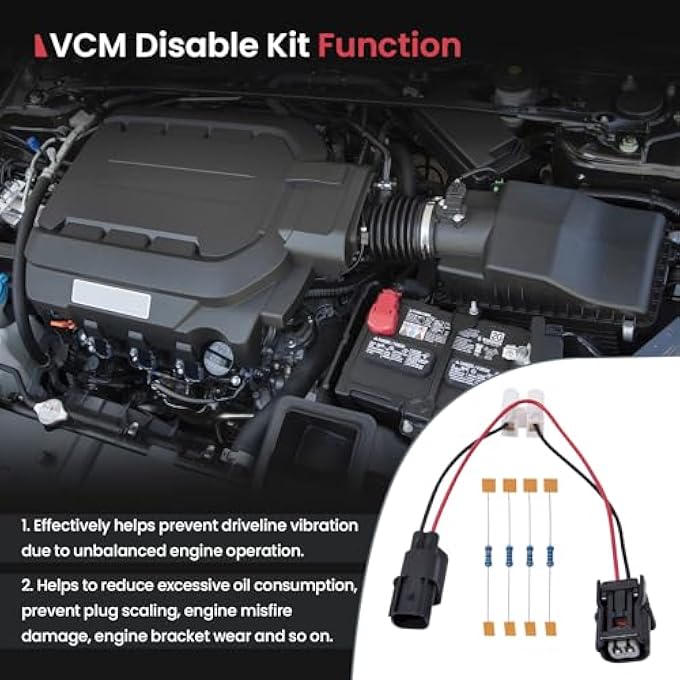 hodflop Vcm Muzzler Harness Disable Kit For Honda 35L V6 Engine With Vcm  Fit For Acura 2013 Pilot 2009 Accord 2008 Ridgeline Odyssey 2007 - Image 4