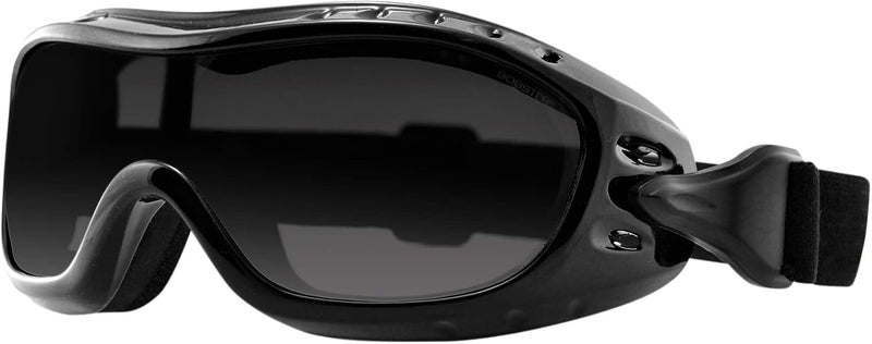 Bobster Night Hawk Goggles with Gloss Black Frame and Smoked Photochromic Lens - Image 1