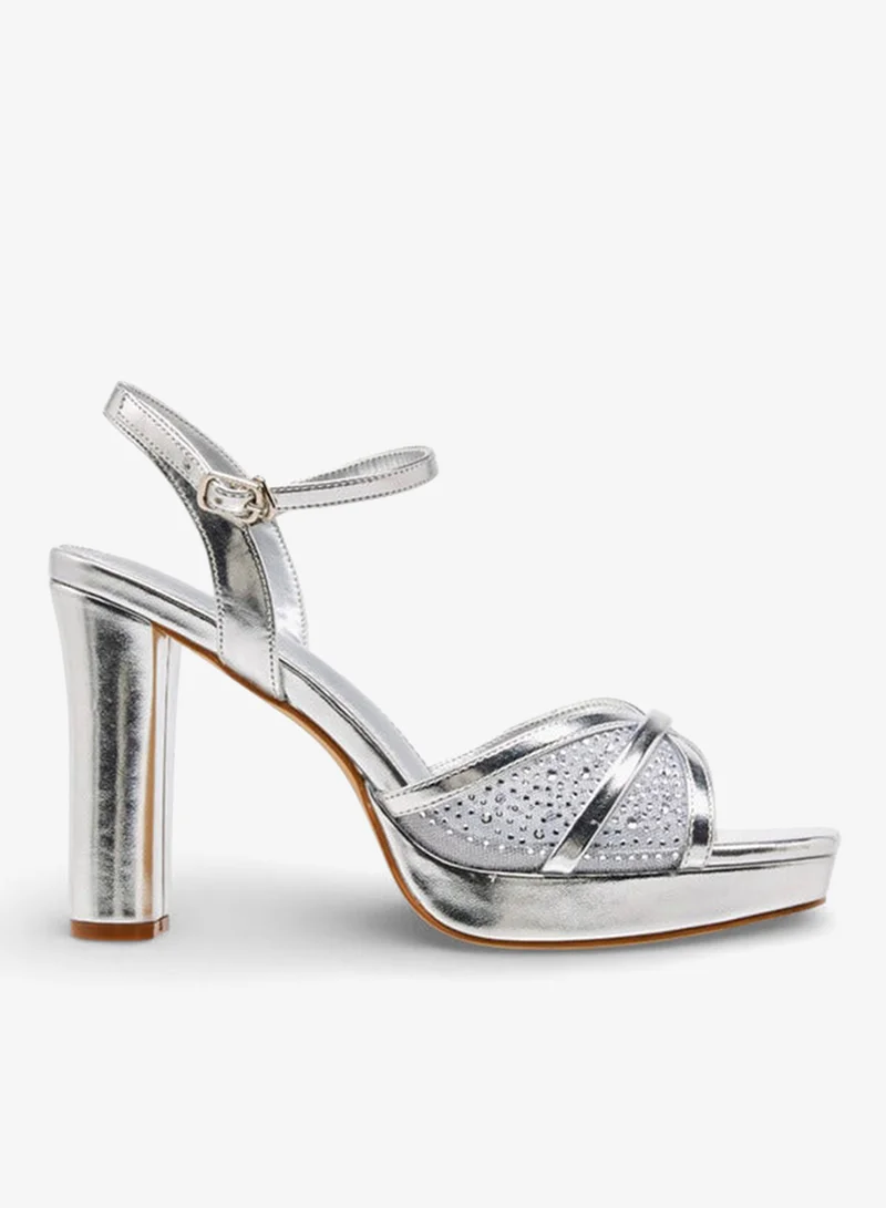 Women Block Heel Ankle Strap Sandals Ramadan Collection