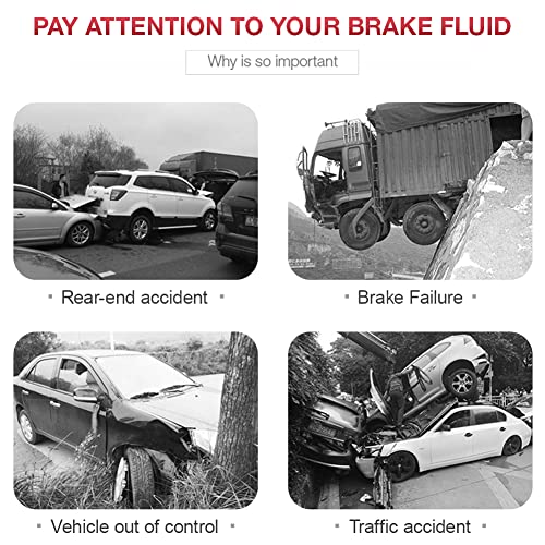 OBDResource Brake Fluid Tester, Profession Automotive Motorcycle Brake Lubricant Moisture Analyzer Detector Intelligent, Auto Diagnostic Testing Tool for DOT 3 / DOT 4 / DOT 5.1 Brake Lube (Gray) - Image 5