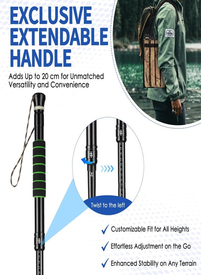 Waisul Tactistaff Survival Hiking Stick - Collapsible Retractable Walking Staff, Outdoor Multitool Tactical Gear, Trekking Pole for Hiking, Camping - Image 4