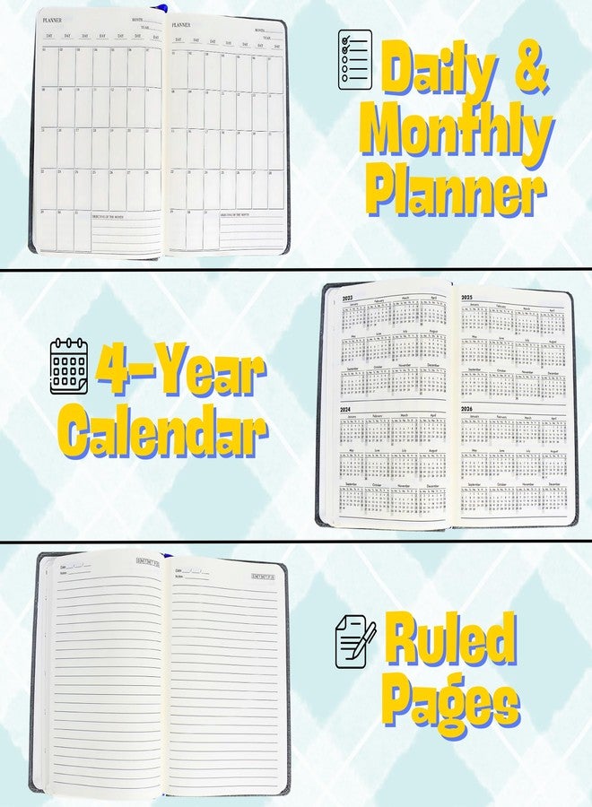 LC A/5 Size Stylish Hardcover Planner Diary | 21cm x 15.5cm, 192 Pages | With Mobile & Card Pocket, Pen Loop | Ideal for Daily Planning, Business Meetings, Students & Journaling (Grey) - Image 5