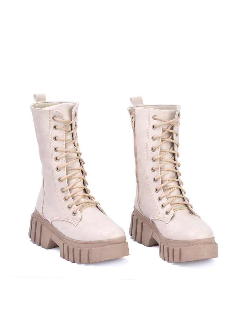 LIFESTYLISH - Lifestylesh E-75  Hand Stylish Leather By Ligament And Zippers - Beige - Image 1
