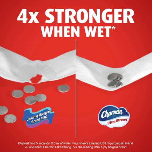 Charmin Ultra Strong Toilet Paper 18 Mega Rolls, 220 Sheets Per Roll - Image 5
