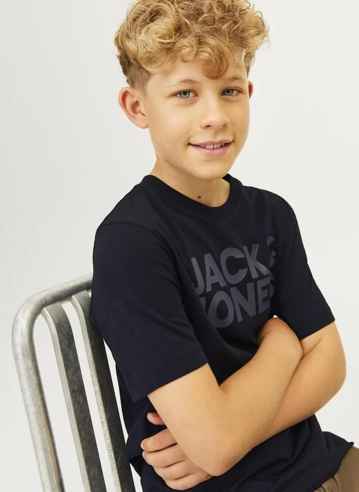 Jack & Jones Junior Youth Logo Crew Neck T-Shirt