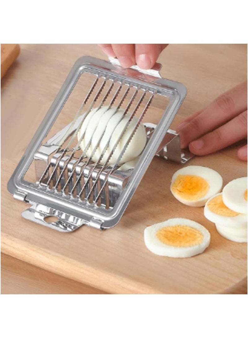 بيسبل قطاعة وقاطعة بيض بيسبيل ٢ في ١ من الفولاذ المقاوم للصدأ | قطاعة متينة متعددة الاستخدامات للبيض المسلوق والفطر والكيوي | خاصية التقطيع والتقطيع | خالية من مادة BPA - BB3352 - Image 3