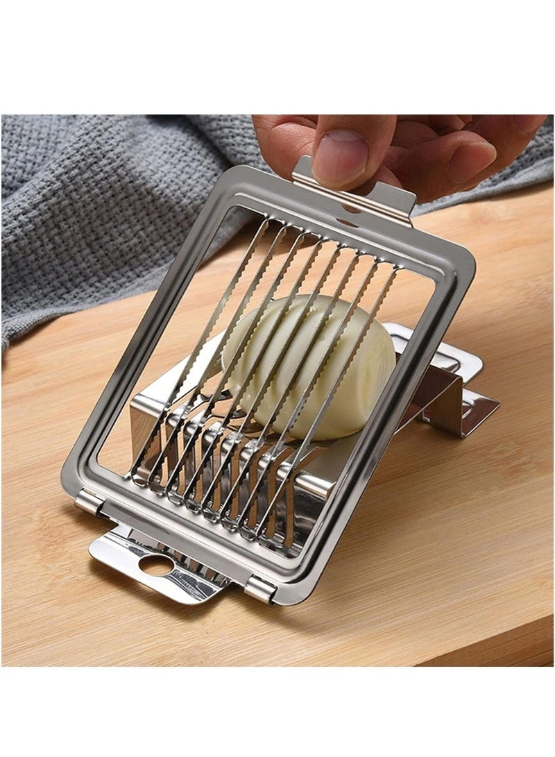 بيسبل قطاعة وقاطعة بيض بيسبيل ٢ في ١ من الفولاذ المقاوم للصدأ | قطاعة متينة متعددة الاستخدامات للبيض المسلوق والفطر والكيوي | خاصية التقطيع والتقطيع | خالية من مادة BPA - BB3352 - Image 2