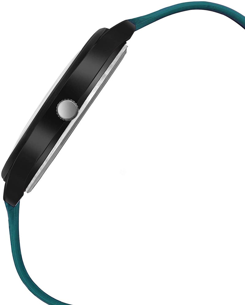 Matrix Minimalist Dial with Softest Silicone Strap Analog Wrist Watch for Men & Boys (Teal) - Image 4
