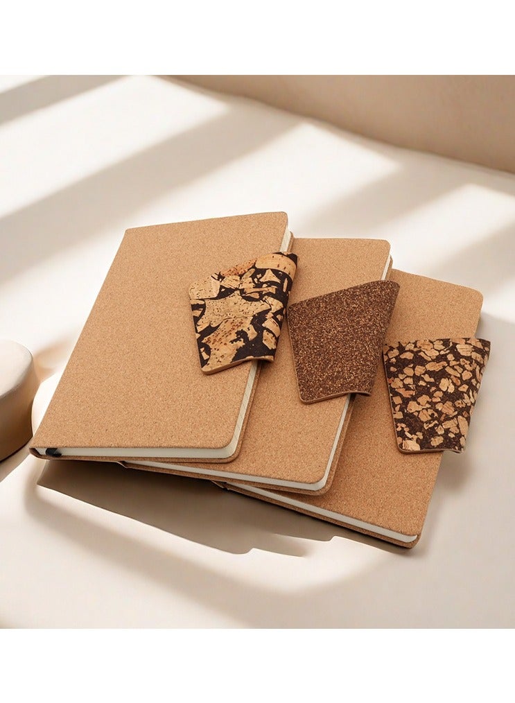 【DIAMOND】Coffee grounds cork notebook,Journal, 90 Sheets/180 s 100GSM Thick Cream Paper,Writing,Travel,Business,Work  School,Journals for Writing Hardcover Journal Supplies for Work Note Taking - Image 2
