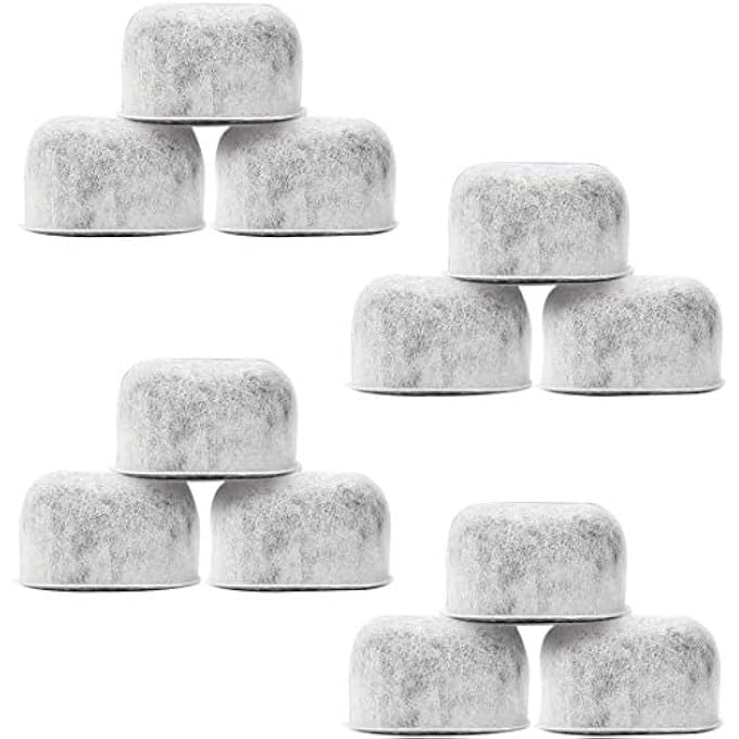SYOSI Charcoal Water Filter Replacement 12 Pack Activated Charcoal Filters For Keurig Classic Coffee Makers Pure Green Water Purification System Compatible With Various Models - Image 1
