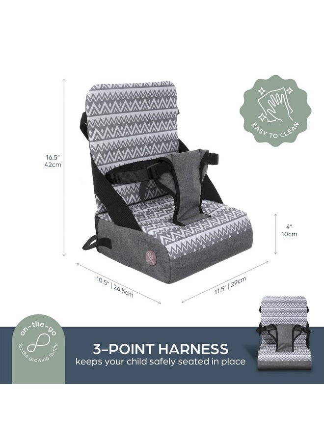 dreambaby Dreambaby Grab ‘N Go Travel Booster Seat - Portable Toddler High Chair for Dining (6M-5Y) with Storage & Shoulder Strap  - Image 4