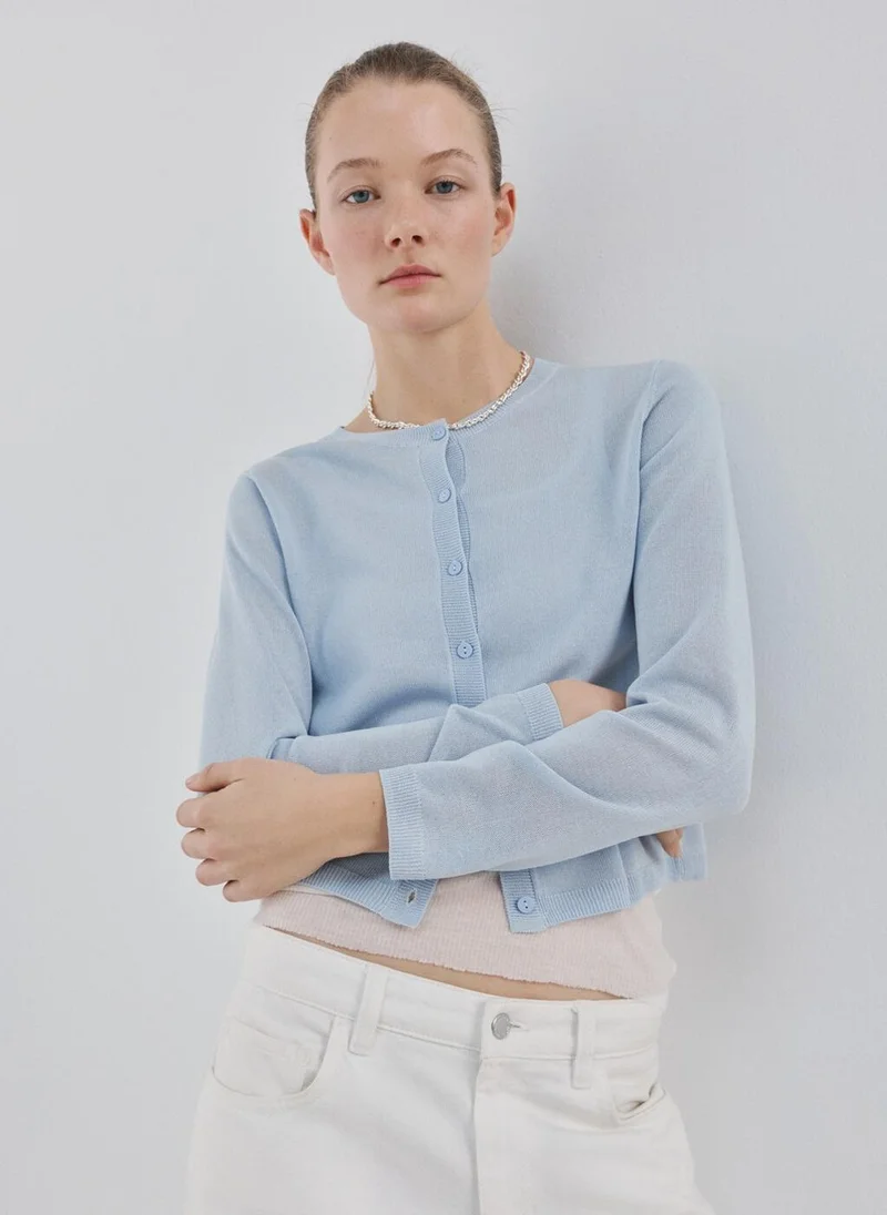 مانجو Fine-knit straight-fit cardigan