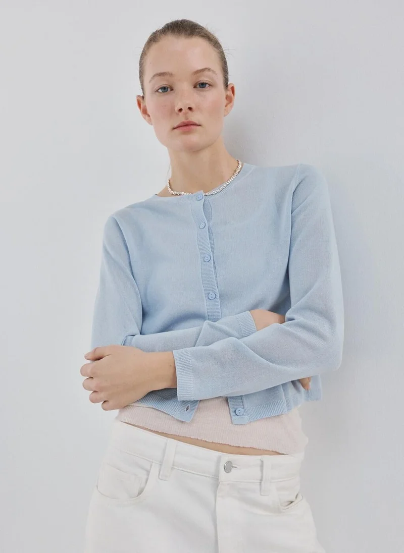 مانجو Fine-knit straight-fit cardigan