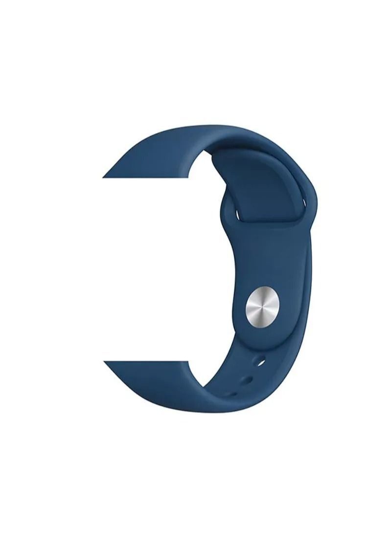 Apple Watch Band , Silicone Apple Watch Strap for Apple Watch Series 7 / 6 / SE / 5 / 41 / 40 / 38 mm Ocean Blue - Image 2
