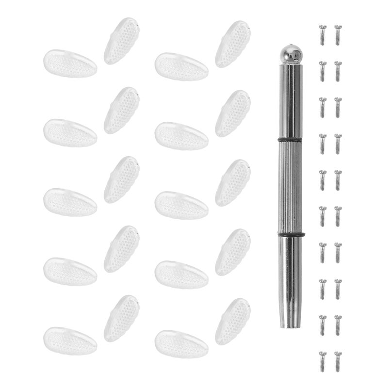 20Pcs Eyeglass Nose Pads Repair Kit Includes Screws and Tools for Universal Frame Replacement - Image 4