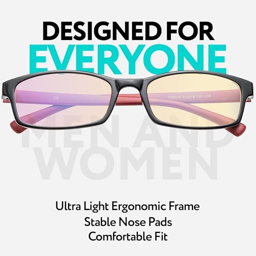 PROSPEK Blue Light Reading Glasses for Men and Women, Computer Reading Glasses 2.00 with Blue Light Protection and Clear Lens, Anti Eyestrain Glasses - Image 4