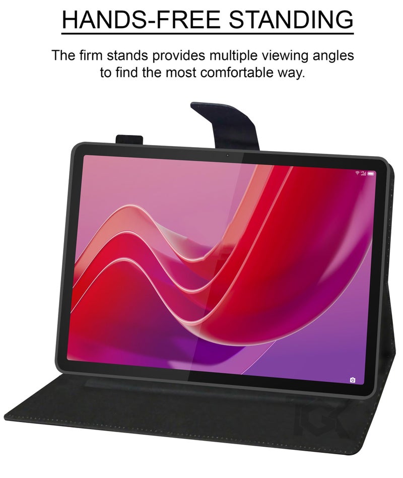 TGK Flip Cover Case for Lenovo Tab K11 11 Inch Executive Leather Black - Image 2