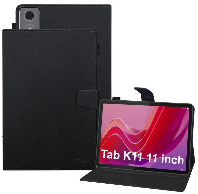 TGK Flip Cover Case for Lenovo Tab K11 11 Inch Executive Leather Black - Image 1